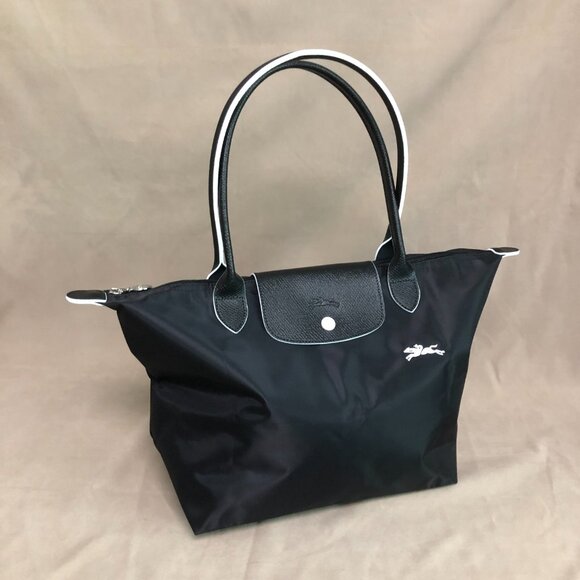 🌸👜Long c hamp Le Pliage 70th Anniversary  Tote Bag size large Black - Picture 4 of 7